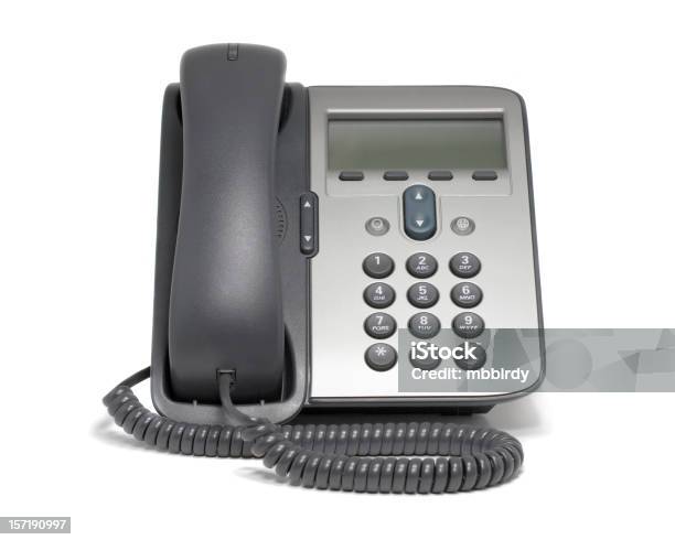 Moderno Telefono Voip Isolato Su Bianco - Fotografie stock e altre immagini di Affari - Affari, Attrezzatura, Attrezzatura elettronica