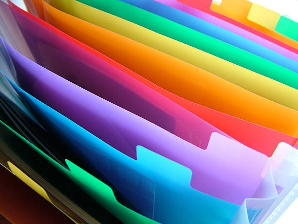 Colorful organizer macro stock photo