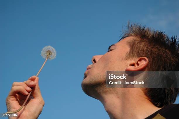 Mann Blasen Löwenzahn Stockfoto und mehr Bilder von Löwenzahn - Korbblütler - Löwenzahn - Korbblütler, Männer, Blasen