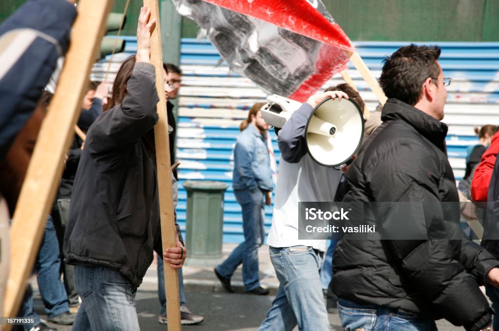 Giovane protestors - Foto stock royalty-free di Dimostrazione di protesta