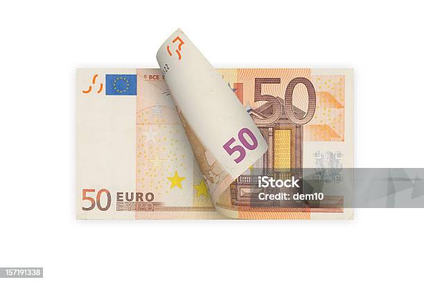 Billete De Banco De Cincuenta Euros Aislado Foto de stock y más banco de imágenes de Billete de banco de cincuenta euros - Billete de banco de cincuenta euros, Billete de banco, Billete de Banco de la Comunidad Europea