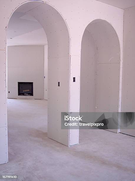 Drywall Arches Stock Photo - Download Image Now - Arch - Architectural Feature, Drywall, Home Interior