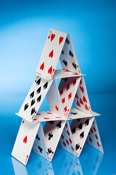 House of cards stock photo