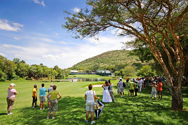 Golf Spectators Sun City stock photo