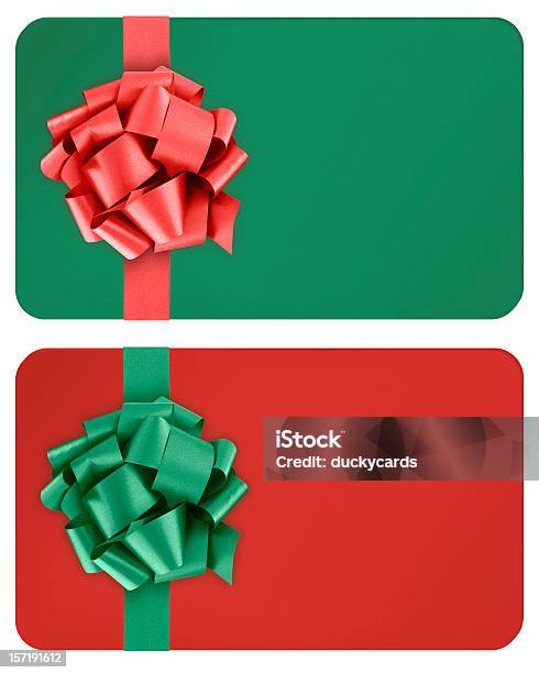 Carte Regalo Di Natale - Fotografie stock e altre immagini di Cartolina di auguri - Cartolina di auguri, Colore verde, Composizione verticale