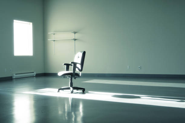 istock Empty office with chair sitting in the sun 157191750