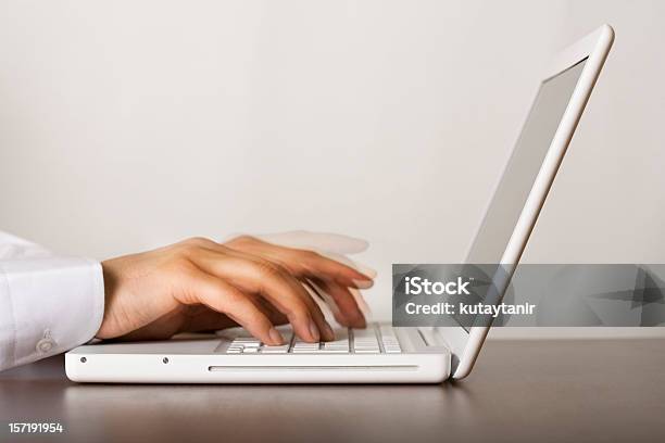 Laptop Stock Photo - Download Image Now - Typing, Profile View, Speed