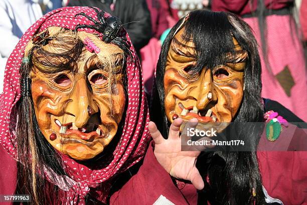 Witches Carnival Masks On A Parade Stock Photo - Download Image Now - Carnival - Celebration Event, Mask - Disguise, Witch