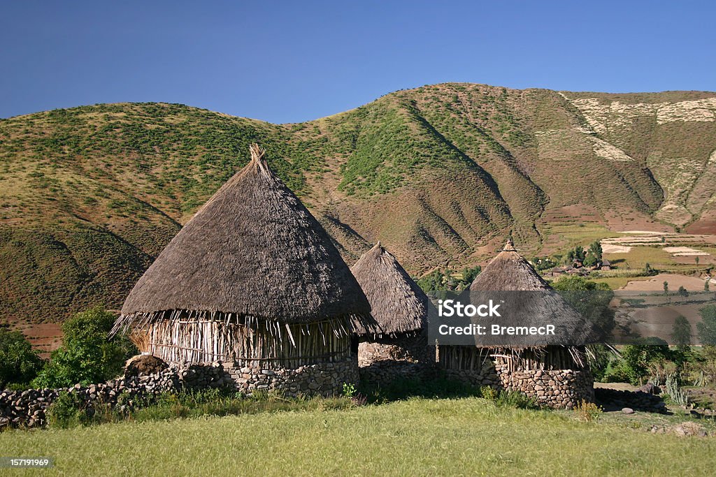 Las cabañas etíope - Foto de stock de Agricultura libre de derechos