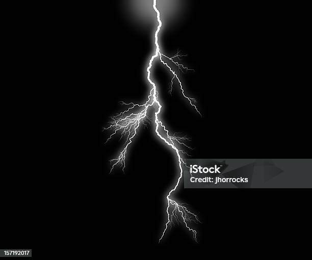 Lightning Bolt Foto de stock y más banco de imágenes de Relámpagos - Relámpagos, Tormenta eléctrica, Horror