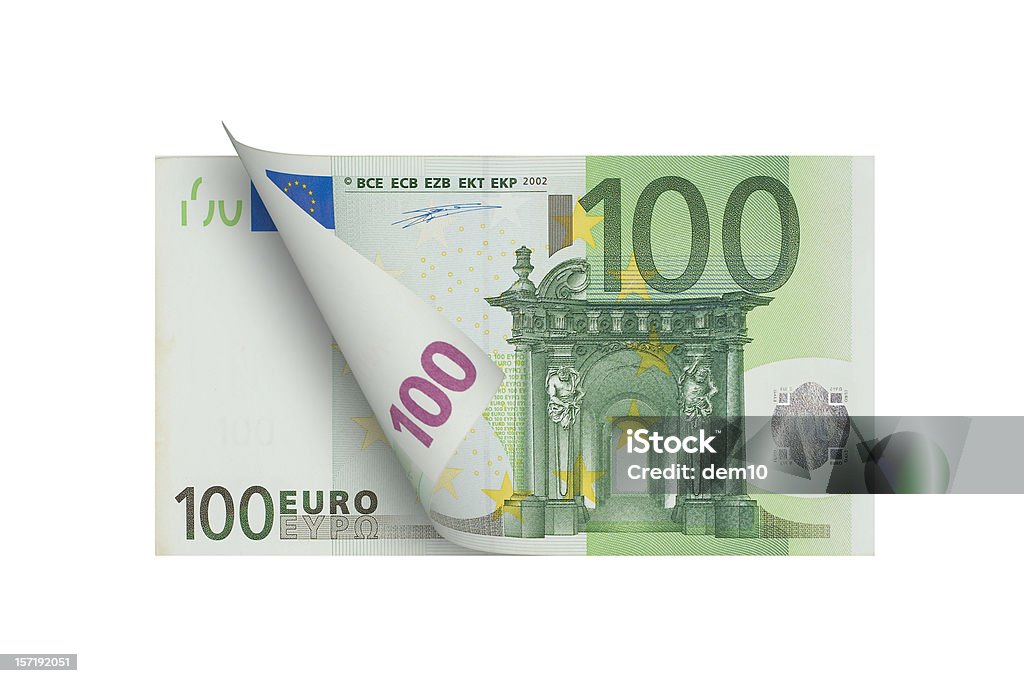 Banknot 100 Euro (izolowany - Zbiór zdjęć royalty-free (Banknot)