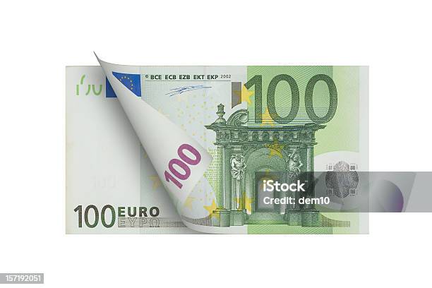 Banknot 100 Euro Izolowany - zdjęcia stockowe i więcej obrazów Banknot - Banknot, Waluta Unii Europejskiej, Symbol Euro