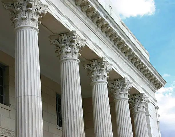 Photo of Corinthian Columns on sunny day