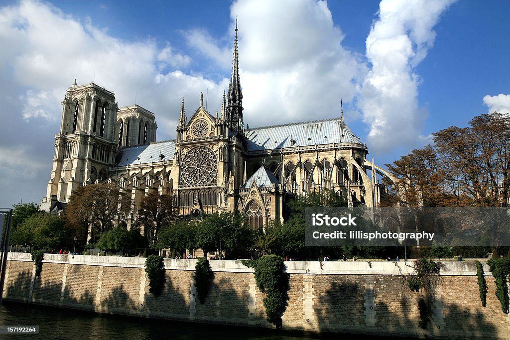 Catedral de Notre Dame de París Francia - Foto de stock de Aguja - Chapitel libre de derechos