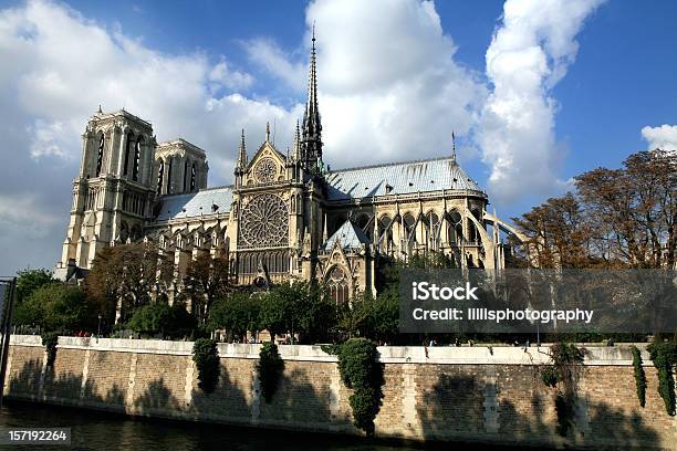 Собор Нотрдам В Париже Франция — стоковые фотографии и другие картинки Архитектура - Архитектура, Большой город, В тени