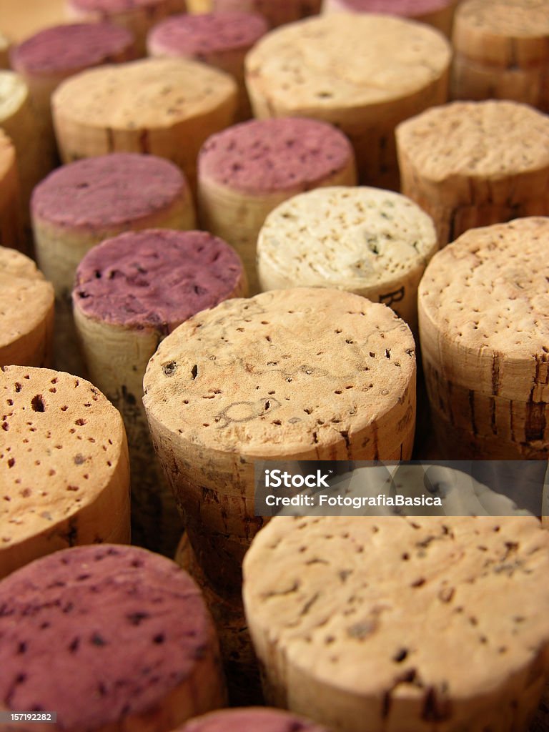 Cork tops detalhes - Foto de stock de Amarelo royalty-free