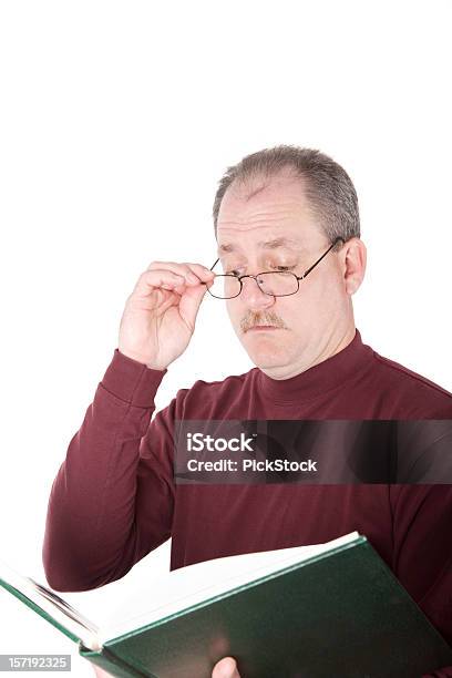 Time To Vist The Optometrist Stock Photo - Download Image Now - Book, Reading, Squinting