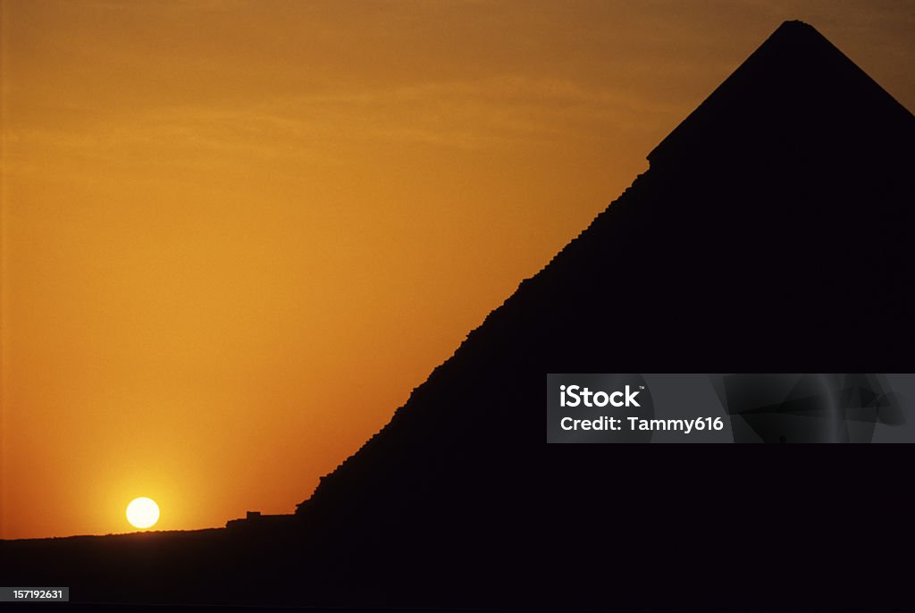 Pyramiden bei Sonnenuntergang - Lizenzfrei Pyramiden von Gizeh Stock-Foto