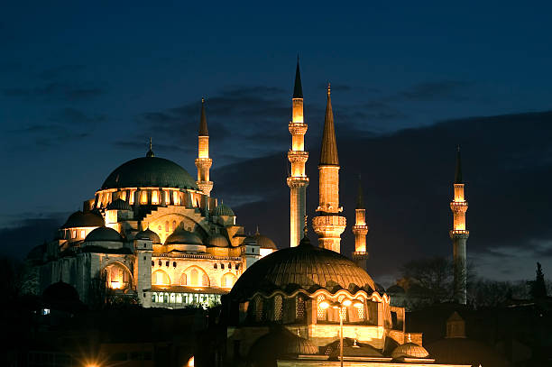 suleymaniye mosque istanbul Suleymaniye and Rustem Pasha Mosques. Architect Sinan`s two works are together. mosque stock pictures, royalty-free photos & images