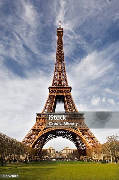 파리 Eiffel Tower 강철에 대한 스톡 사진 및 기타 이미지 - 강철, 건물 외관, 건축