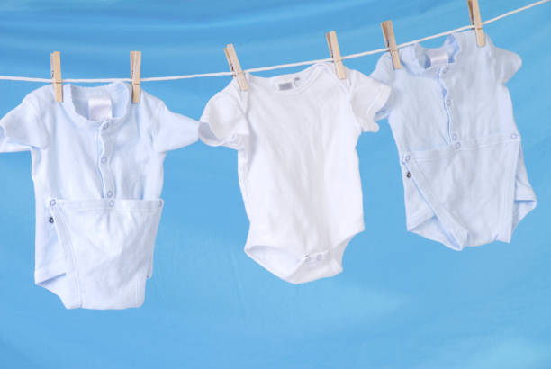 Clothesline stock photo