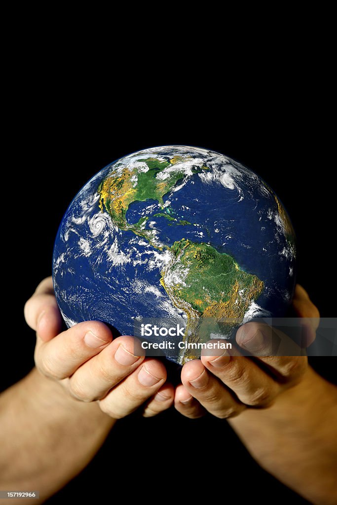 Terra nella mia mano - Foto stock royalty-free di Globo terrestre