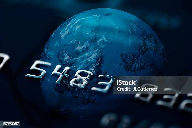 A Tierra Foto de stock y más banco de imágenes de Tarjeta de crédito - Tarjeta de crédito, Planeta Tierra, Azul