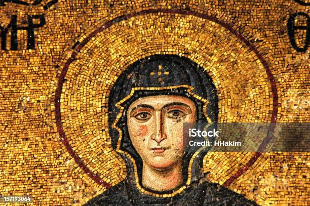 Mosaico Della Vergine Maria - Fotografie stock e altre immagini di Vergine Maria - Vergine Maria, Antico - Condizione, Arte