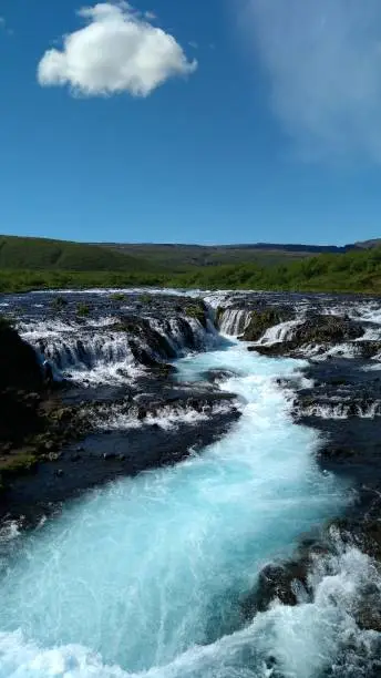 Photo of Brúarfoss waterfalls Iceland