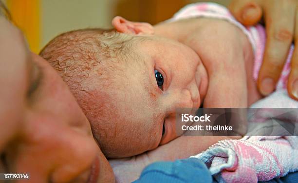 Newborn One Minute After Birth Stock Photo - Download Image Now - Childbirth, Emergency Room, New Life