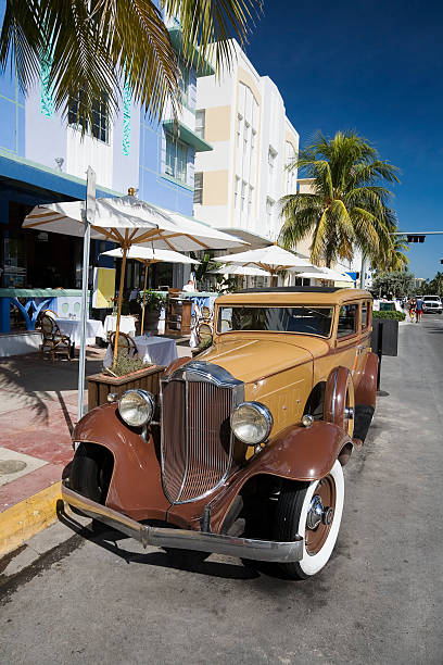 istock Vintage Car on Ocean Drive, Miami 157193174