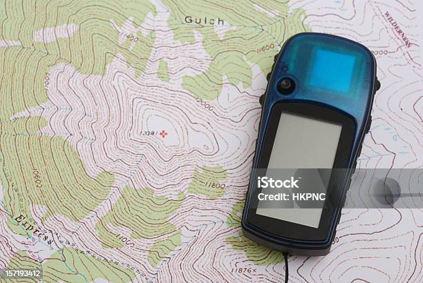 Foto de Gps Mapa No Topo e mais fotos de stock de Mapa - Mapa, Geocaching, Bússola