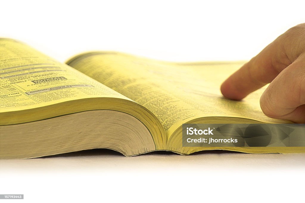 Yellow Pages Search  Telephone Directory Stock Photo