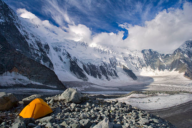 climbers resting at camp