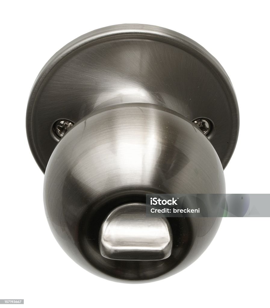 "a door knob"  Brushed Nickel Stock Photo