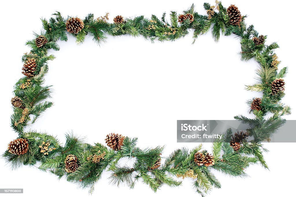 Moldura de natal em branco - Royalty-free Grinalda Foto de stock