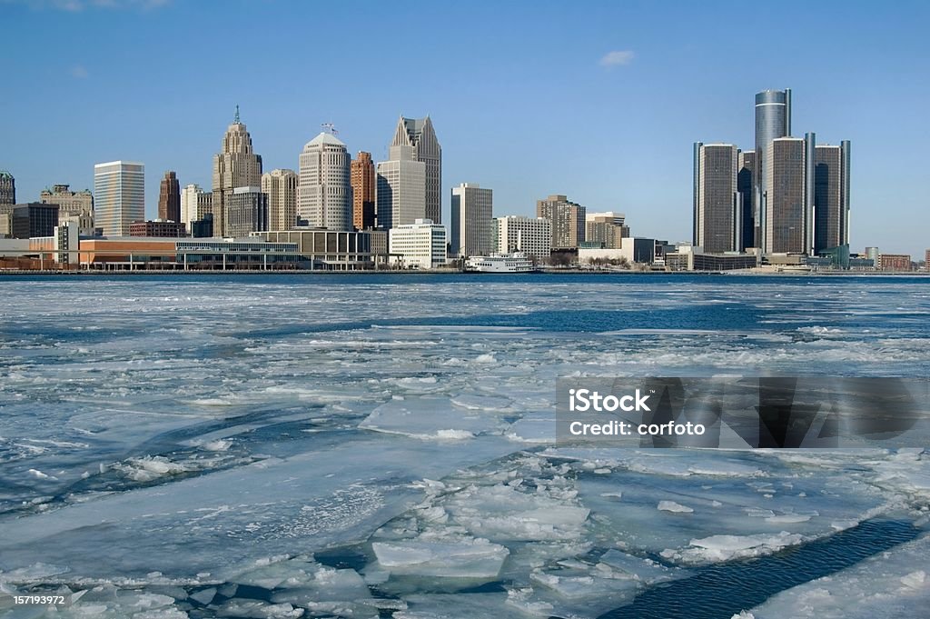 Ice-cold Detroit  Detroit - Michigan Stock Photo