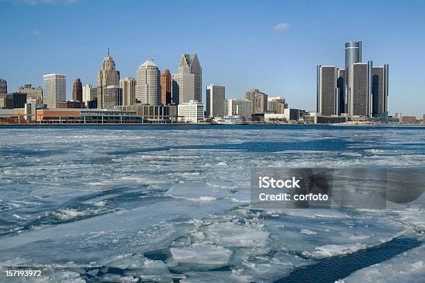 Icecold Detroit Stock Photo - Download Image Now - Detroit - Michigan, Ice, Detroit River