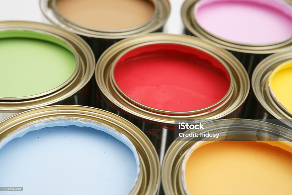 DIY Colours  Paint Can Stock Photo