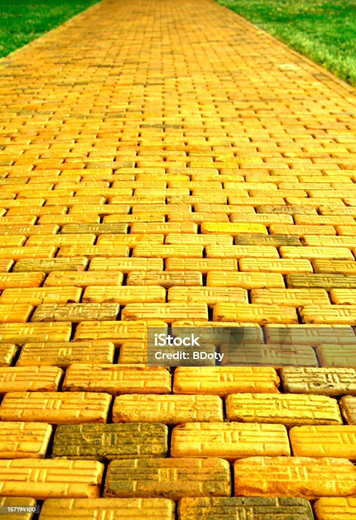 Gelbe Brick Road - Lizenzfrei Ziegel Stock-Foto