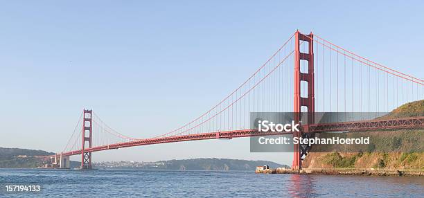 Golden Gate Bridge Rano - zdjęcia stockowe i więcej obrazów Czerwony - Czerwony, Fotografika, Horyzontalny