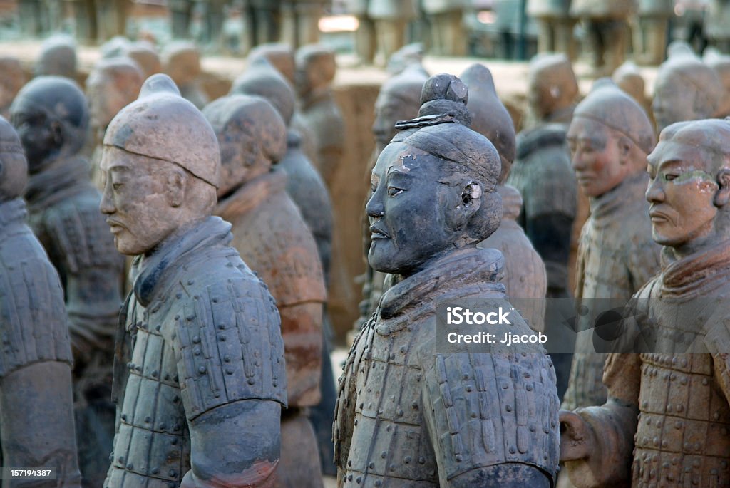 Exército de Cerâmica de Terracota Warriors - Royalty-free Chinês Foto de stock