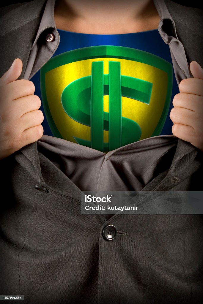 Dollarman - Royalty-free Consultor Financeiro Foto de stock