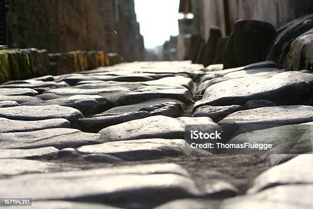 Road In Pompeii Stock Photo - Download Image Now - Pompeii, Herculaneum, Destruction