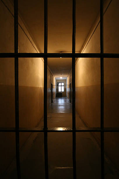 미진 바 - prison cell prison bars corridor photography 뉴스 사진 이미지