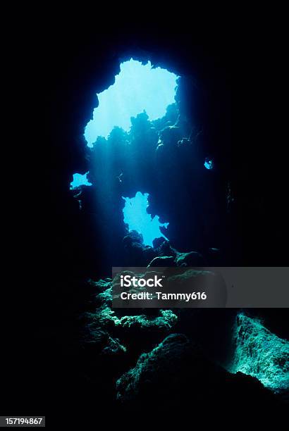 Light At The End Of Tunnel Stock Photo - Download Image Now - Cave, Sea, Underwater