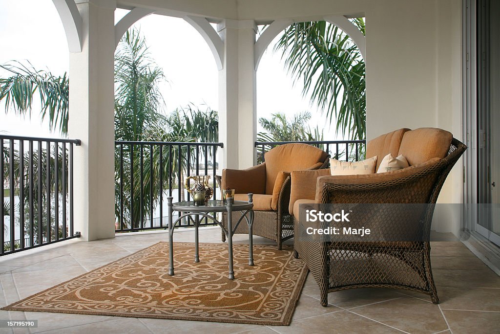 Tropical balcone - Foto stock royalty-free di Ambientazione interna