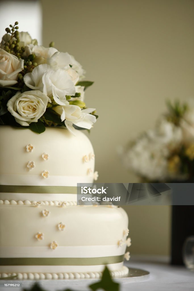 Flower Cake Wedding cake with flowers Cake Stock Photo