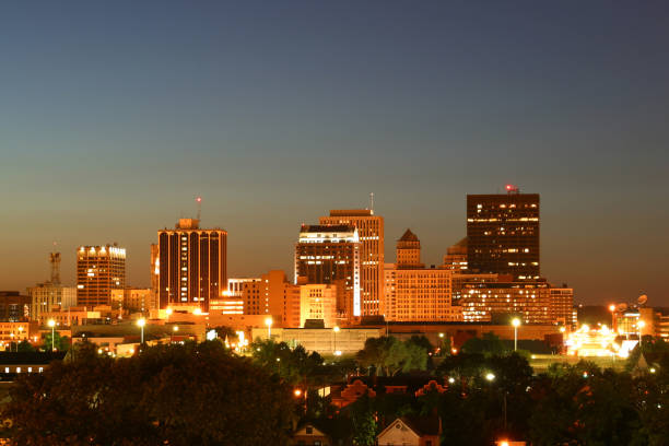 istock Dayton Ohio Cityscape Skyline At Dusk 157195359