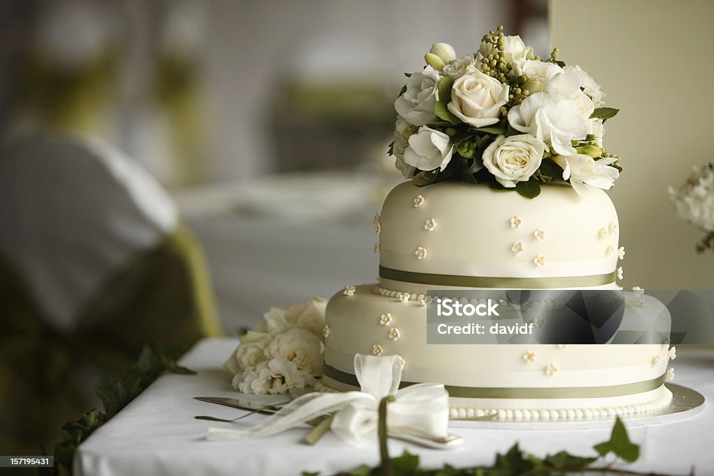 Flower Cake Wedding cake decorated with flowers Wedding Cake Stock Photo